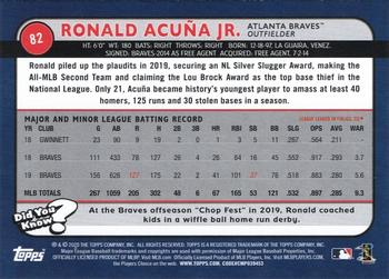 2020 Topps Big League - Orange #82 Ronald Acuña Jr. Back