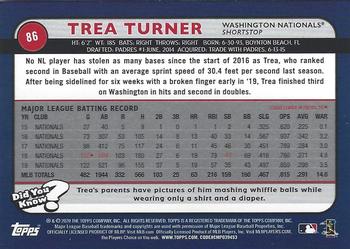 2020 Topps Big League - Orange #86 Trea Turner Back