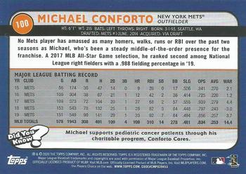 2020 Topps Big League - Orange #100 Michael Conforto Back