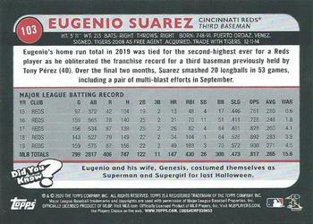 2020 Topps Big League - Orange #103 Eugenio Suarez Back