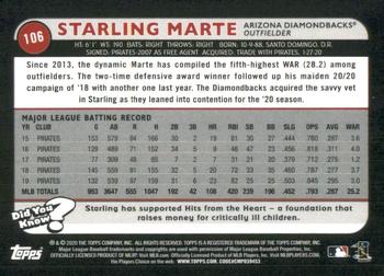 2020 Topps Big League - Orange #106 Starling Marte Back