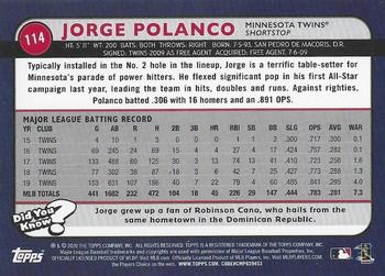 2020 Topps Big League - Orange #114 Jorge Polanco Back