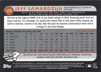 2020 Topps Big League - Orange #132 Jeff Samardzija Back