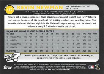2020 Topps Big League - Orange #140 Kevin Newman Back