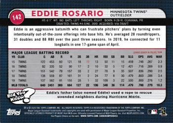 2020 Topps Big League - Orange #142 Eddie Rosario Back