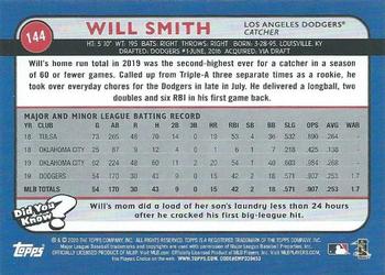 2020 Topps Big League - Orange #144 Will Smith Back