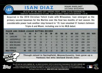 2020 Topps Big League - Orange #169 Isan Diaz Back