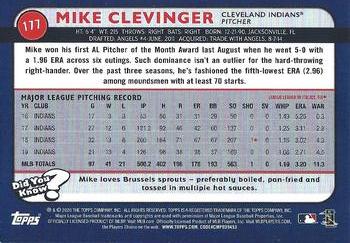 2020 Topps Big League - Orange #177 Mike Clevinger Back