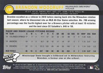 2020 Topps Big League - Orange #190 Brandon Woodruff Back