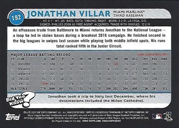 2020 Topps Big League - Orange #192 Jonathan Villar Back