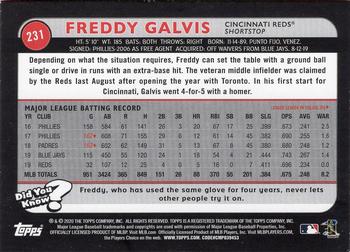 2020 Topps Big League - Orange #231 Freddy Galvis Back