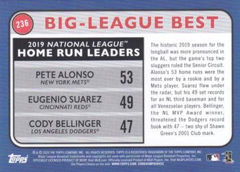 2020 Topps Big League - Orange #236 Pete Alonso / Cody Bellinger / Eugenio Suarez Back