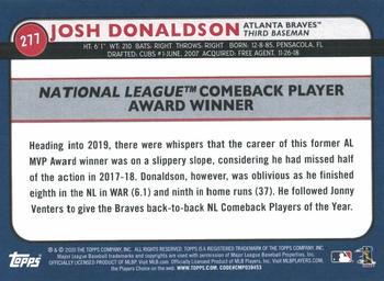 2020 Topps Big League - Orange #277 Josh Donaldson Back