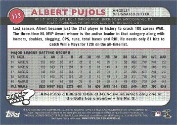 2020 Topps Big League - Rainbow Foil #113 Albert Pujols Back
