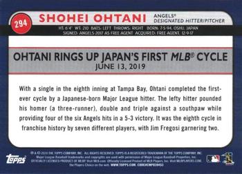 2020 Topps Big League - Rainbow Foil #294 Shohei Ohtani Back