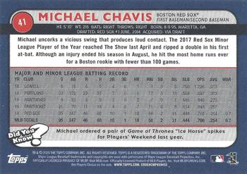 2020 Topps Big League - Black and White #41 Michael Chavis Back