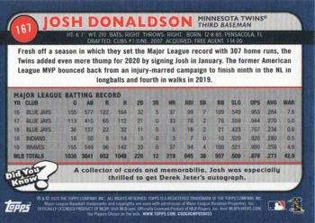 2020 Topps Big League - Black and White #167 Josh Donaldson Back