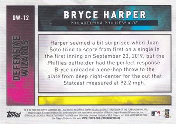 2020 Topps Big League - Defensive Wizards #DW-12 Bryce Harper Back
