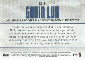 2020 Topps Big League - Roll Call #RC-3 Gavin Lux Back