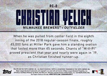 2020 Topps Big League - Roll Call #RC-8 Christian Yelich Back