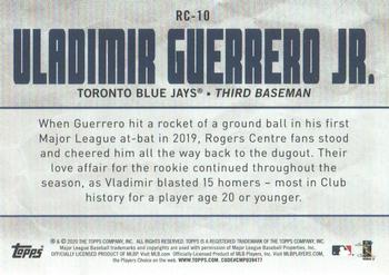 2020 Topps Big League - Roll Call #RC-10 Vladimir Guerrero Jr. Back