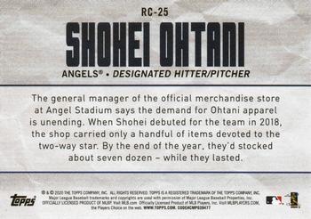 2020 Topps Big League - Roll Call #RC-25 Shohei Ohtani Back