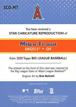 2020 Topps Big League - Star Caricature Reproductions #SCO-MT Mike Trout Back