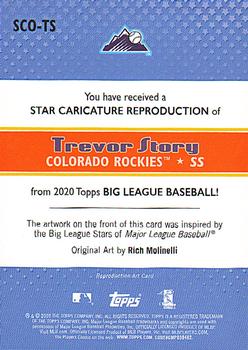 2020 Topps Big League - Star Caricature Reproductions #SCO-TS Trevor Story Back