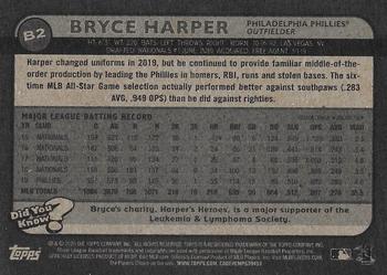 2020 Topps Big League - Blaster Box Cards #B2 Bryce Harper Back