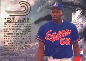 1993 Flair - Wave of the Future #5 Cliff Floyd  Back