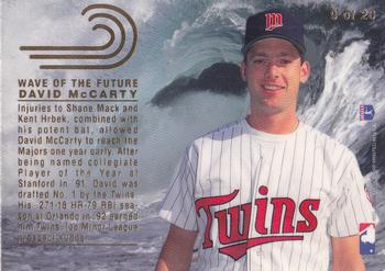 1993 Flair - Wave of the Future #9 David McCarty  Back