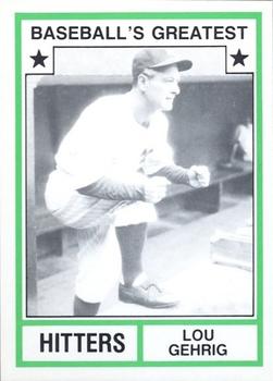 1982 TCMA Baseball's Greatest Hitters (White Back) #23 Lou Gehrig Front