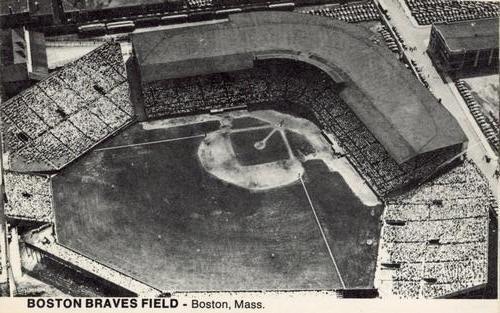 1974 TCMA Ballparks Postcards #NNO Boston Braves Field Front