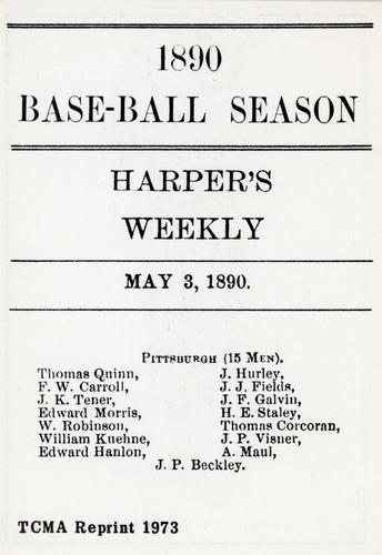 1973 TCMA 1890 Harper's Weekly Base-Ball Season of 1890 #NNO Ned Hanlon Back