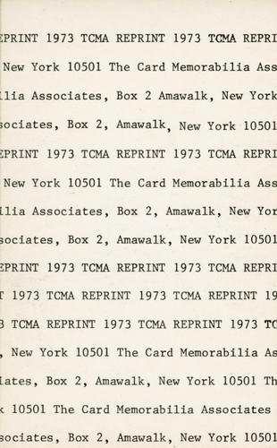 1973 TCMA 1922 Exhibits (reprint) #NNO Turner Barber Back