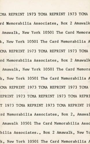 1973 TCMA 1922 Exhibits (reprint) #NNO Sherrod Smith Back