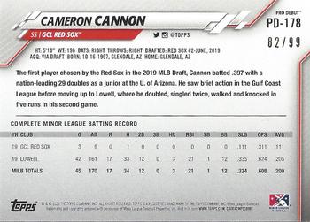 2020 Topps Pro Debut - Green #PD-178 Cameron Cannon Back