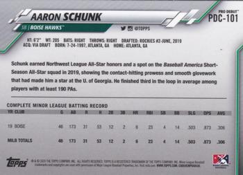 2020 Topps Pro Debut - Chrome #PDC-101 Aaron Schunk Back