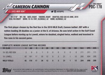 2020 Topps Pro Debut - Chrome #PDC-178 Cameron Cannon Back
