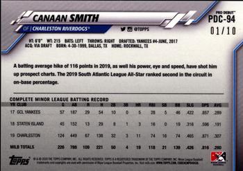 2020 Topps Pro Debut - Chrome Red #PDC-94 Canaan Smith Back