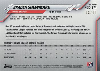 2020 Topps Pro Debut - Chrome Red #PDC-174 Braden Shewmake Back