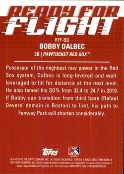2020 Topps Pro Debut - Ready for Flight #RFF-BD Bobby Dalbec Back