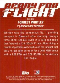 2020 Topps Pro Debut - Ready for Flight #RFF-FW Forrest Whitley Back