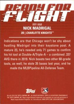 2020 Topps Pro Debut - Ready for Flight #RFF-NM Nick Madrigal Back