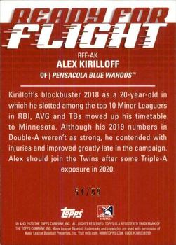 2020 Topps Pro Debut - Ready for Flight Green #RFF-AK Alex Kirilloff Back