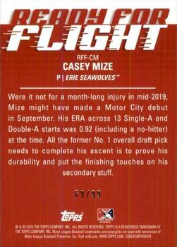 2020 Topps Pro Debut - Ready for Flight Green #RFF-CM Casey Mize Back