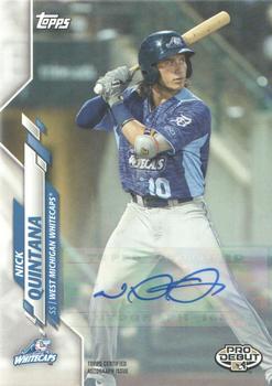 2020 Topps Pro Debut - Autographs #PD-74 Nick Quintana Front