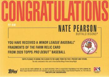 2020 Topps Pro Debut - Fragments of the Farm Relics #FF-BW Nate Pearson Back