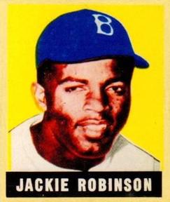 1948-49 Leaf (Reprint) #79 Jackie Robinson Front
