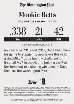 2018 Topps Washington Post All-Star Game #NNO Mookie Betts Back